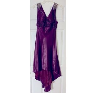 Purple Satin High-Low Dress size 6